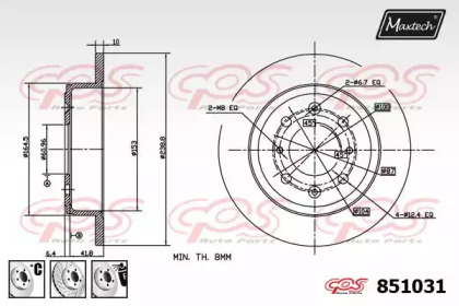 Тормозной диск MAXTECH 851031.6880