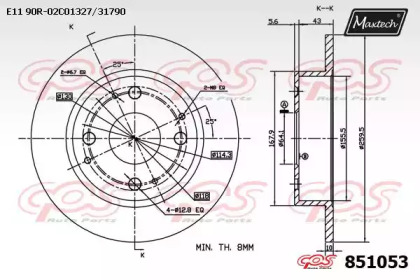 Тормозной диск MAXTECH 851053.0000