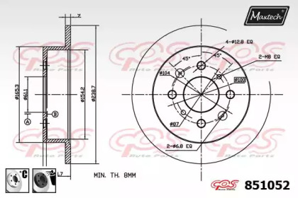 Тормозной диск MAXTECH 851052.6060