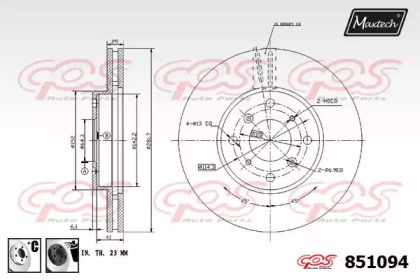 Тормозной диск MAXTECH 851094.6060