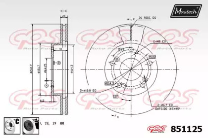 Тормозной диск MAXTECH 851125.6060