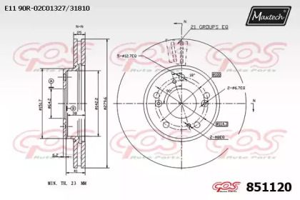 Тормозной диск MAXTECH 851120.0000