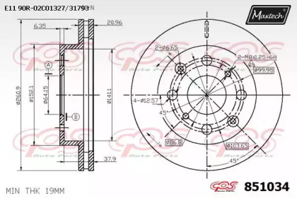 Тормозной диск MAXTECH 851034.0000