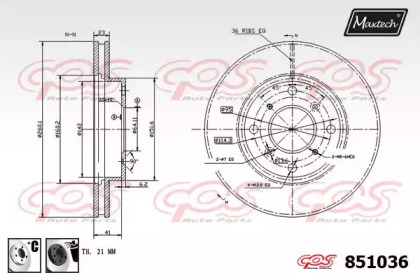 Тормозной диск MAXTECH 851036.6060