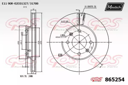 Тормозной диск MAXTECH 865254.0000