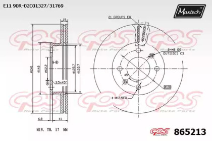 Тормозной диск MAXTECH 865213.0000