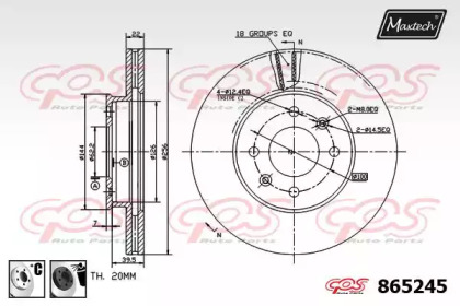 Тормозной диск MAXTECH 865245.6060