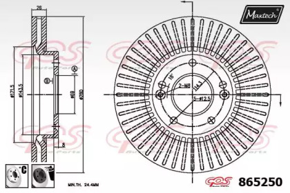 Тормозной диск MAXTECH 865250.6060