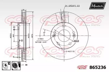 Тормозной диск MAXTECH 865236.6060