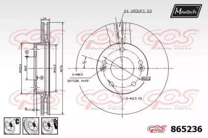 Тормозной диск MAXTECH 865236.6980