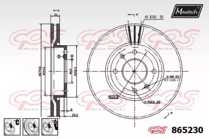 Тормозной диск MAXTECH 865230.6980