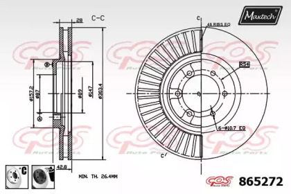 Тормозной диск MAXTECH 865272.6060