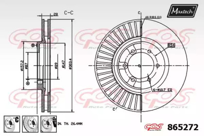 Тормозной диск MAXTECH 865272.6880