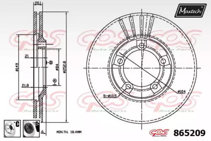 Тормозной диск MAXTECH 865209.6060