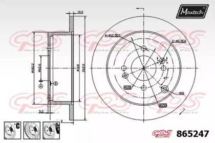 Тормозной диск MAXTECH 865247.6980