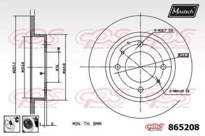 Тормозной диск MAXTECH 865208.6060