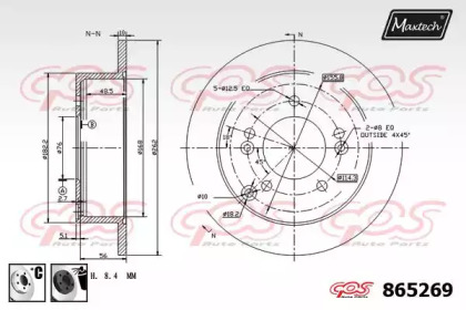 Тормозной диск MAXTECH 865269.6060