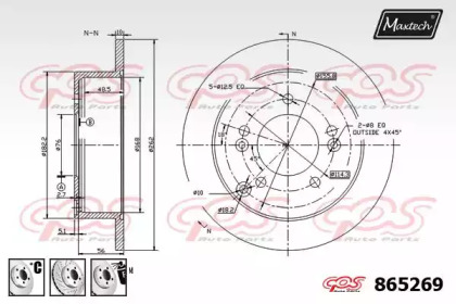 Тормозной диск MAXTECH 865269.6980