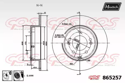 Тормозной диск MAXTECH 865257.6060