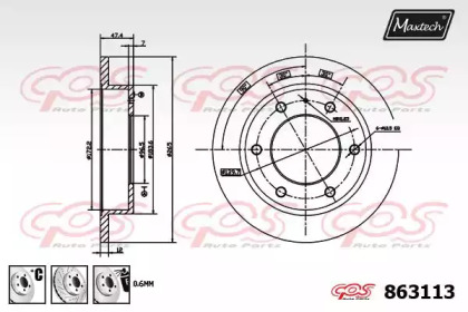 Тормозной диск MAXTECH 863113.6880