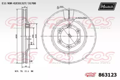 Тормозной диск MAXTECH 863123.0000