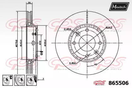 Тормозной диск MAXTECH 865506.6880