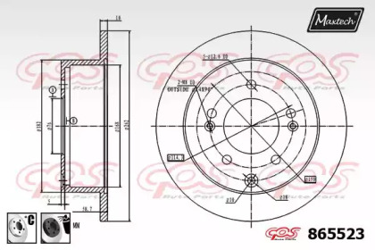 Тормозной диск MAXTECH 865523.6060