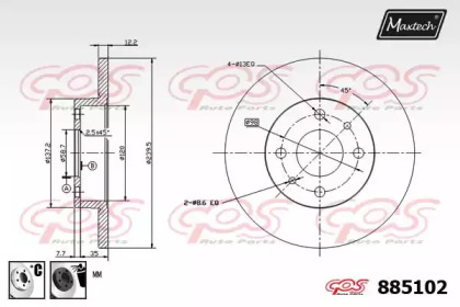 Тормозной диск MAXTECH 885102.6060