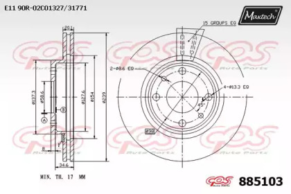 Тормозной диск MAXTECH 885103.0000