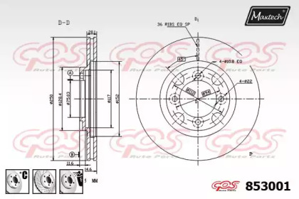 Тормозной диск MAXTECH 853001.6880