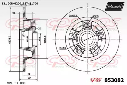 Тормозной диск MAXTECH 853082.0000