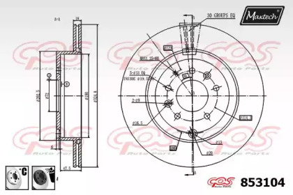 Тормозной диск MAXTECH 853104.6060