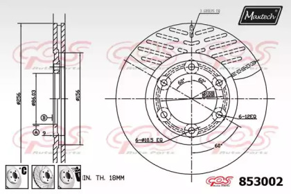 Тормозной диск MAXTECH 853002.6980