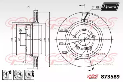 Тормозной диск MAXTECH 873589.6980