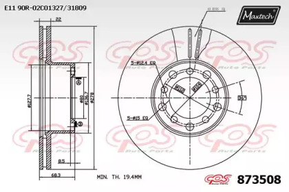 Тормозной диск MAXTECH 873508.0000