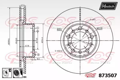 Тормозной диск MAXTECH 873507.6060