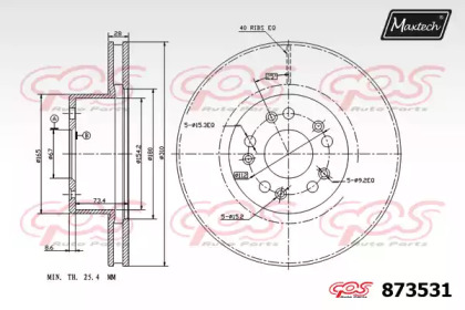 Тормозной диск MAXTECH 873531.0000