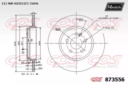 Тормозной диск MAXTECH 873556.0000