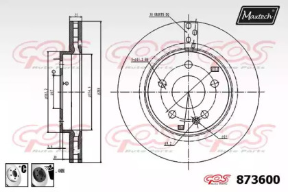 Тормозной диск MAXTECH 873600.6060