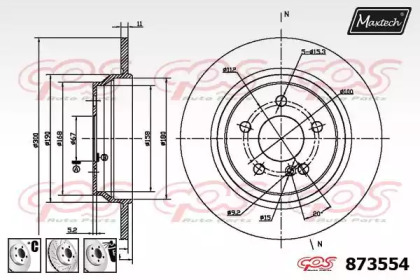 Тормозной диск MAXTECH 873554.6980