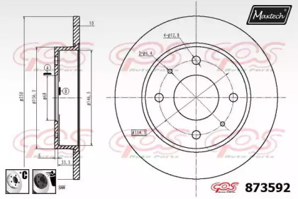 Тормозной диск MAXTECH 873592.6060