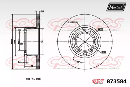 Тормозной диск MAXTECH 873584.0000