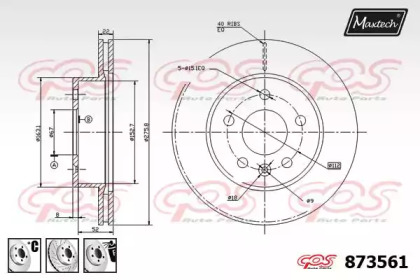 Тормозной диск MAXTECH 873561.6980