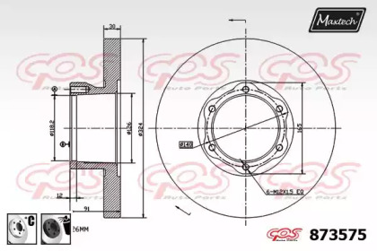 Тормозной диск MAXTECH 873575.6060