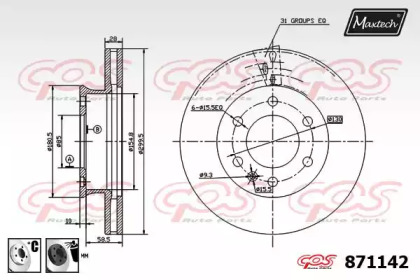 Тормозной диск MAXTECH 871142.6060