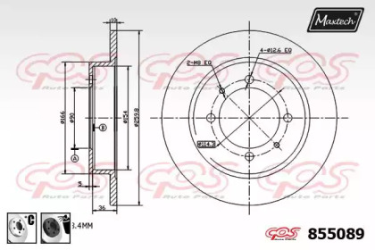 Тормозной диск MAXTECH 855089.6060