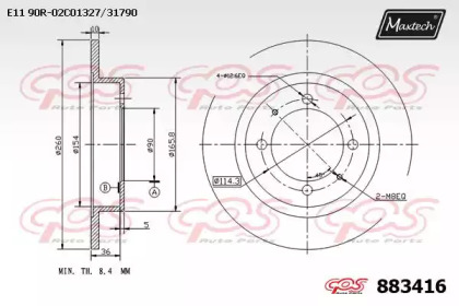 Тормозной диск MAXTECH 883416.0000