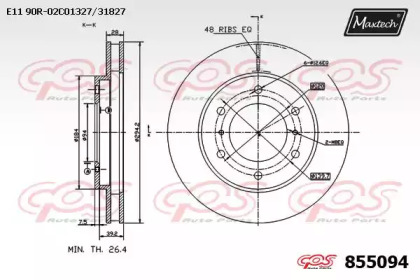 Тормозной диск MAXTECH 855094.0000