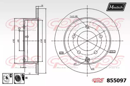 Тормозной диск MAXTECH 855097.6060