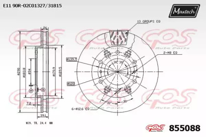 Тормозной диск MAXTECH 855088.0000